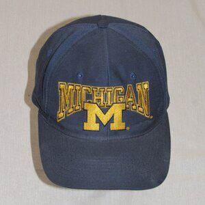 Vtg 80-90s University Michigan Wolverines Universal Industries Snapback Hat Cap